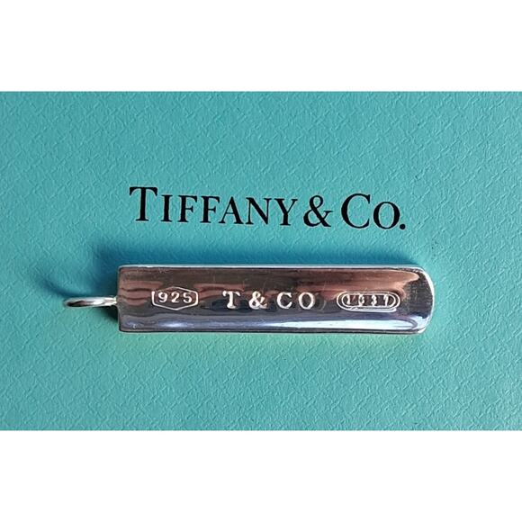 2001 Tiffany & Co. 1837 Bar Pendant. Sterling Silver 925 - Picture 1 of 4